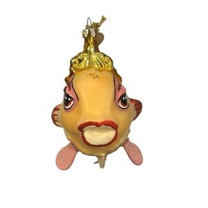Katharine’s Collection Anthropomorphic Fish Ornament Red Lips Goldfish Koi